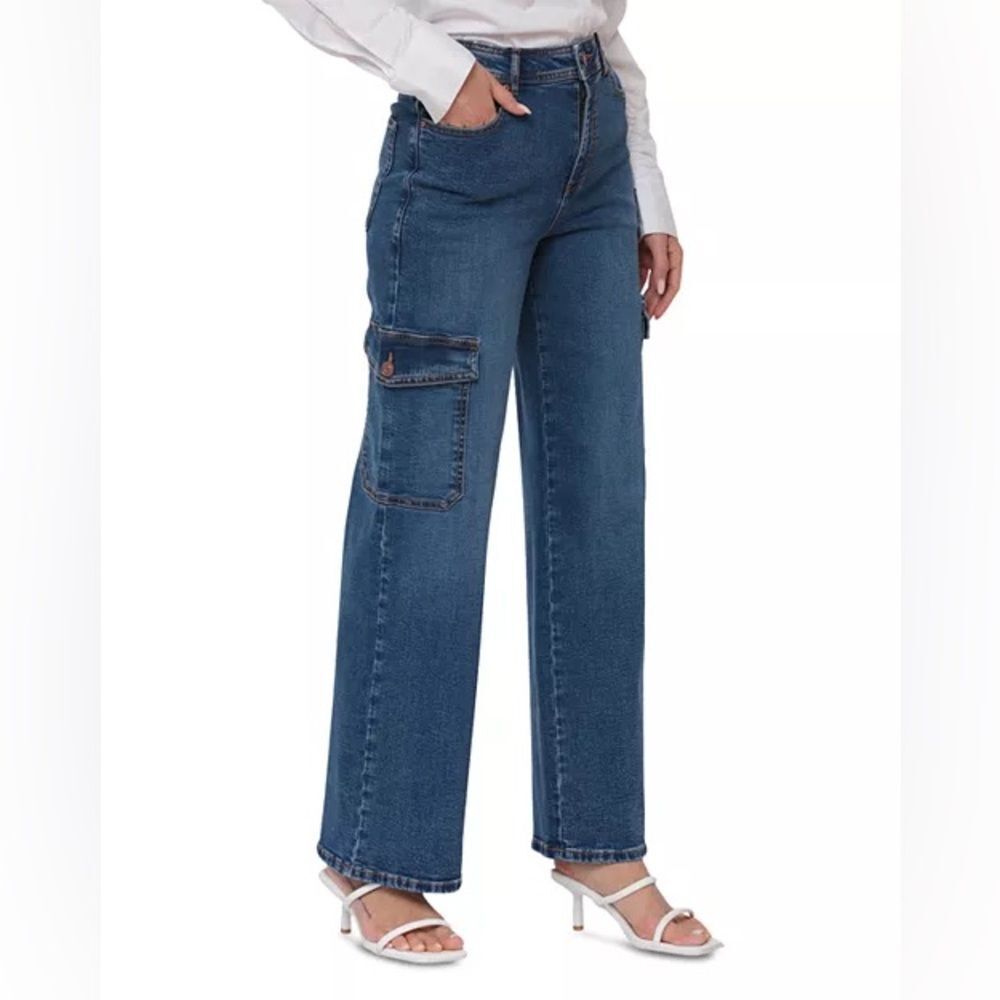 BAGATELLE High Rise Cargo Jeans Size 30 Wide Leg
